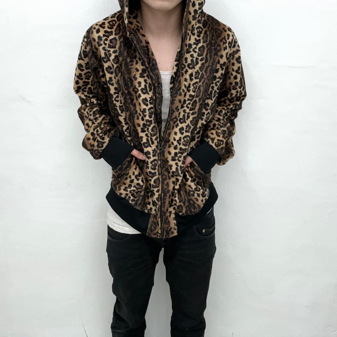 Leopard pattern hood zip 상품이미지2