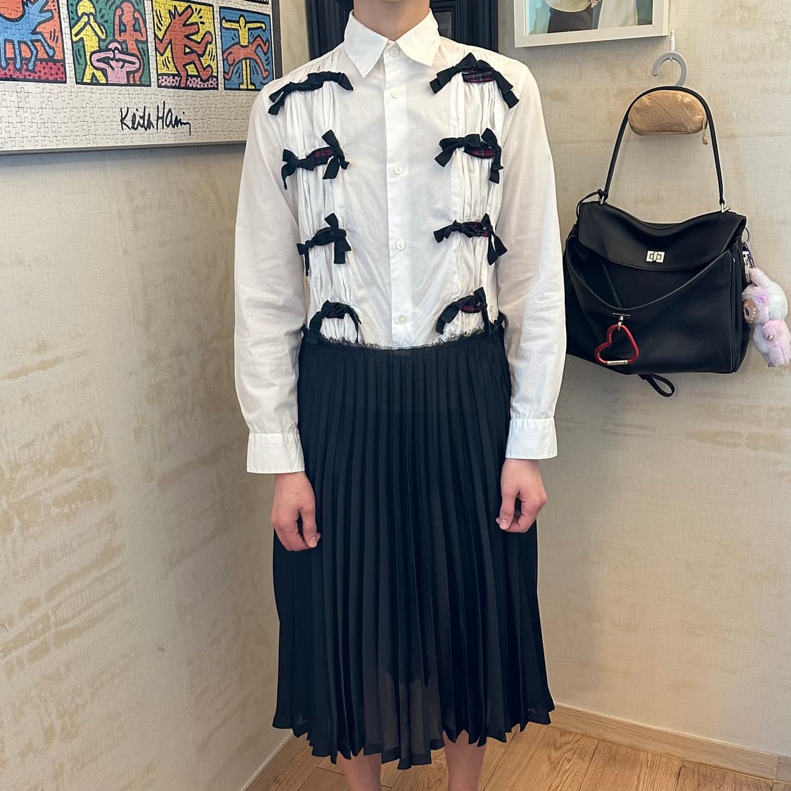 꼼데가르송 셔링 셔츠 플리츠 원피스 M 상품이미지1