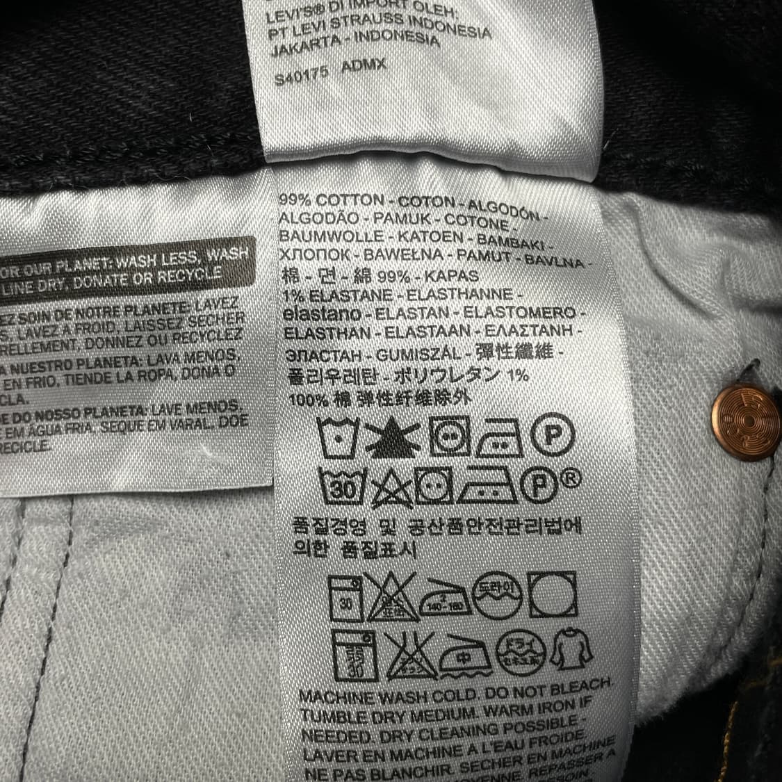 LEVI'S 리바이스501 빈티지 블랙 데님 하프팬츠 A00992 상품이미지7