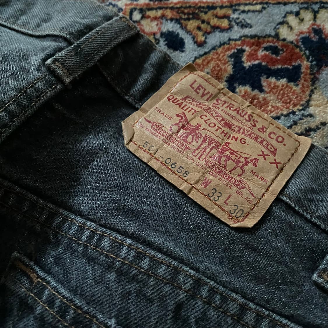 🌊88년 USA Levis 501 black denim pants 상품이미지8