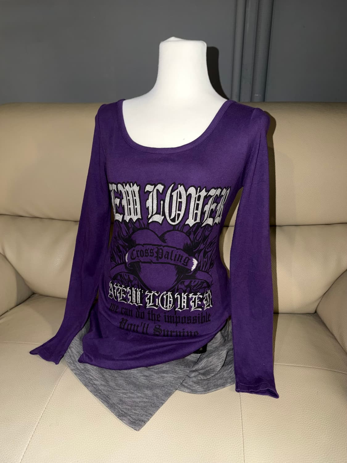 y2k printing detail long sleeve 상품이미지1