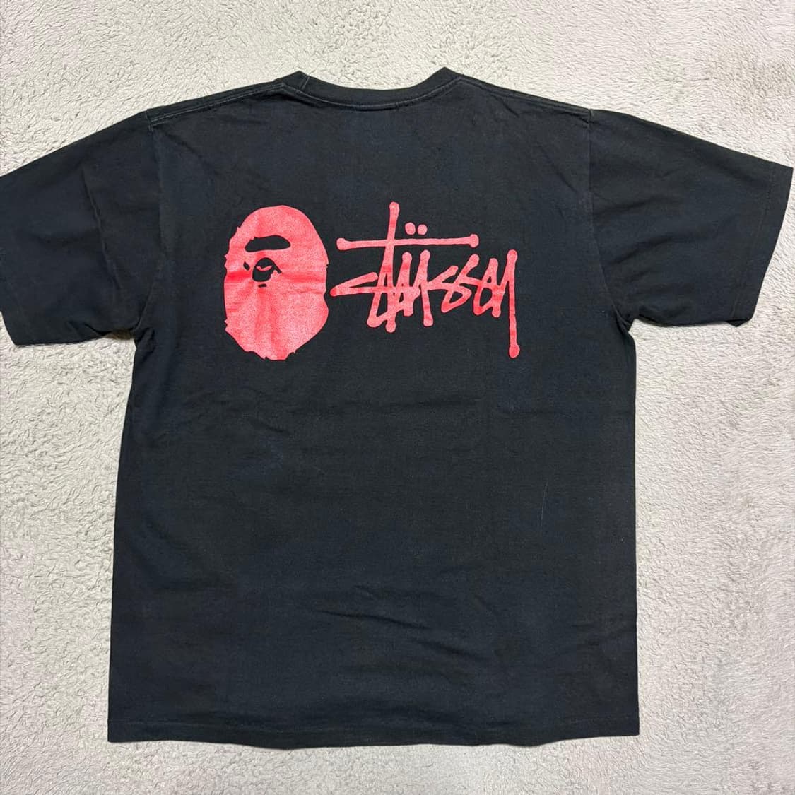 베이프 X 스투시 30주년 기념 에이프 헤드 티셔츠 상품이미지1