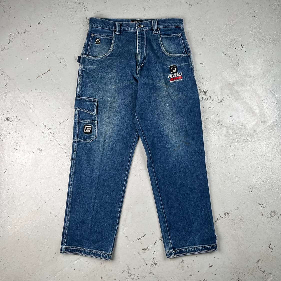 빈티지 Fubu 더 콜렉션 배기 카고 데님 상품이미지2