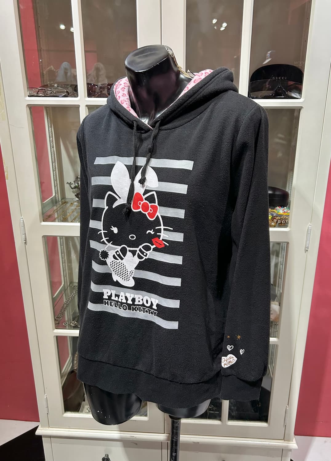 Playboy Hello kitty 플레이보이 & 헬로키티 콜라보 후드티 상품이미지1