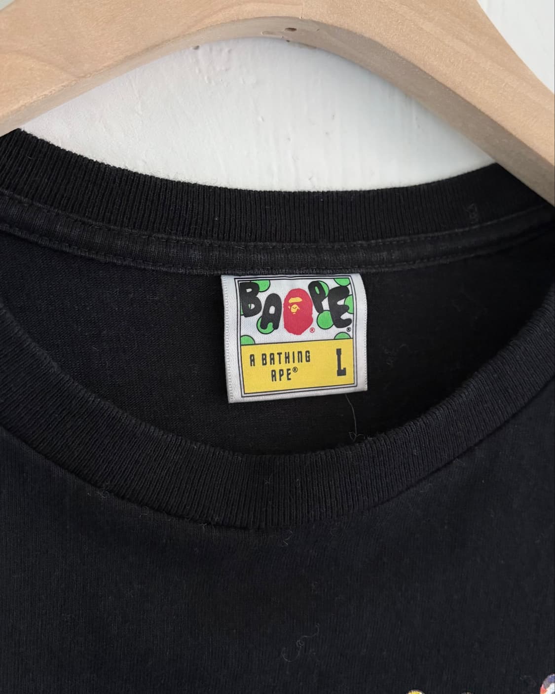 BAPE 베이프 x 메디콤 블랙 토이 카모 베어 티셔츠 상품이미지5