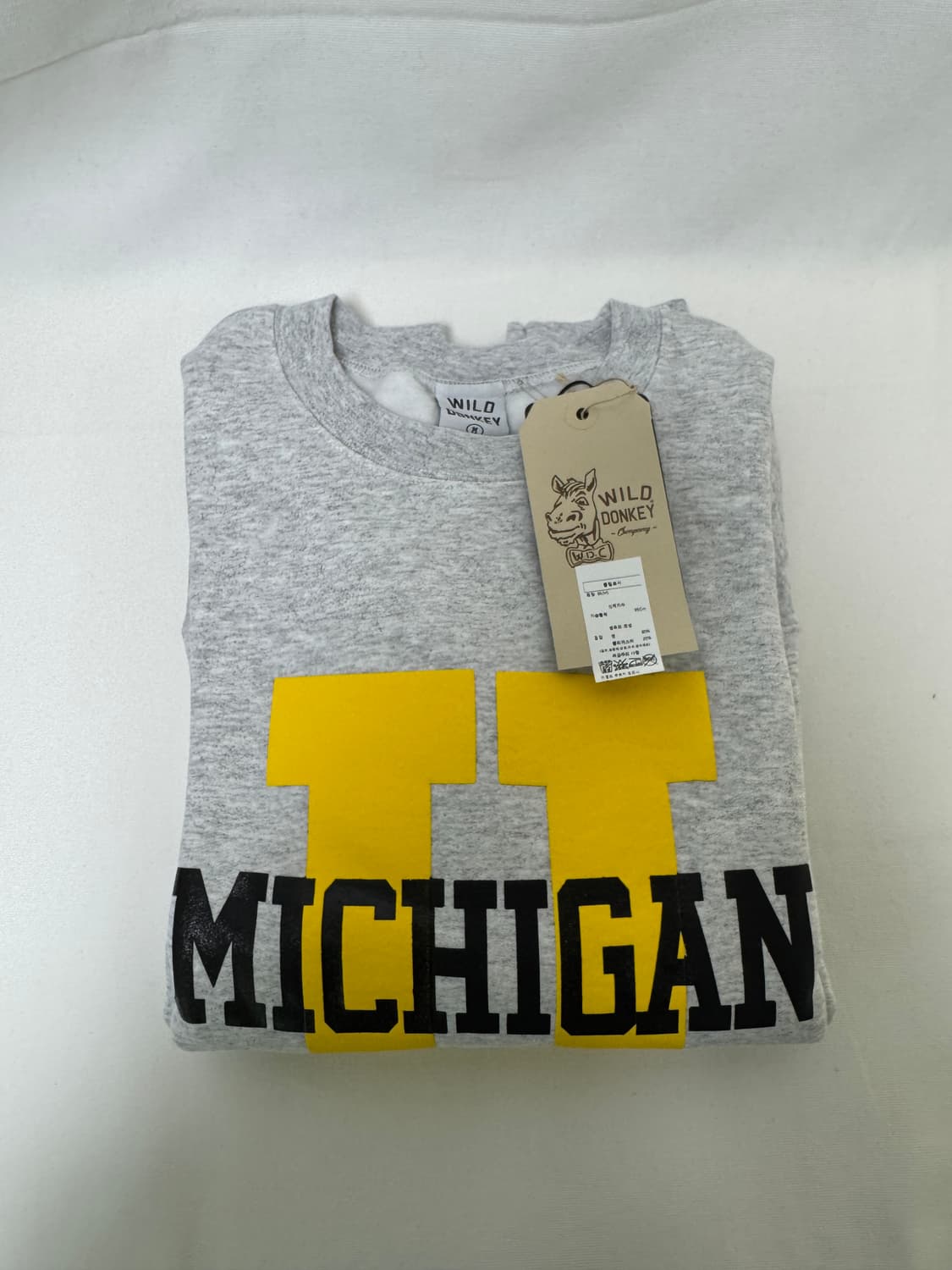 와일드동키 WILD DONKEY 미시건  맨투맨 그레이 상품이미지7