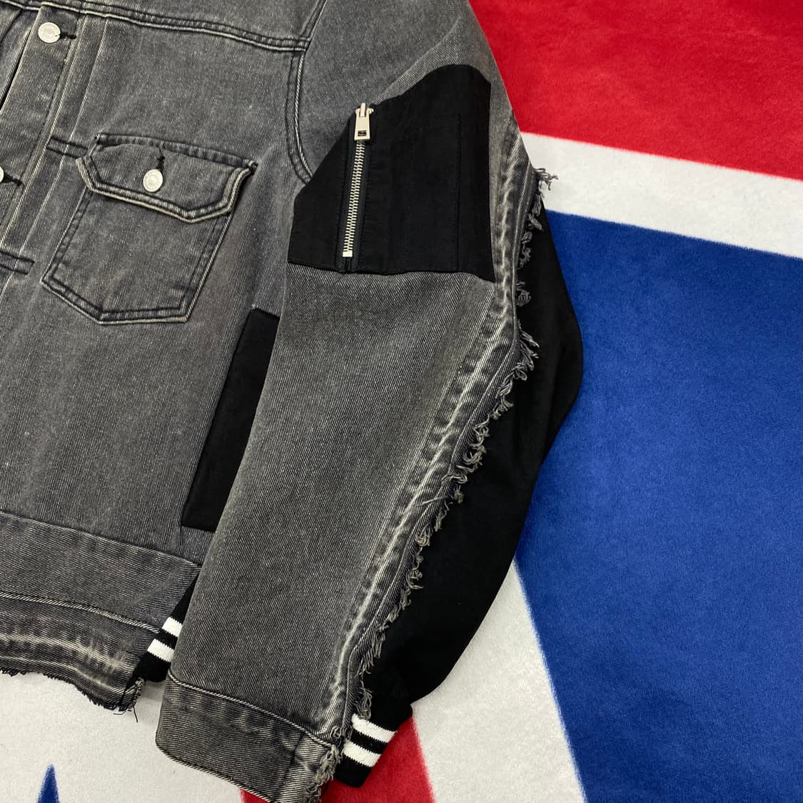 빈티지 ma-1 흑청데님자켓 FREE 상품이미지4