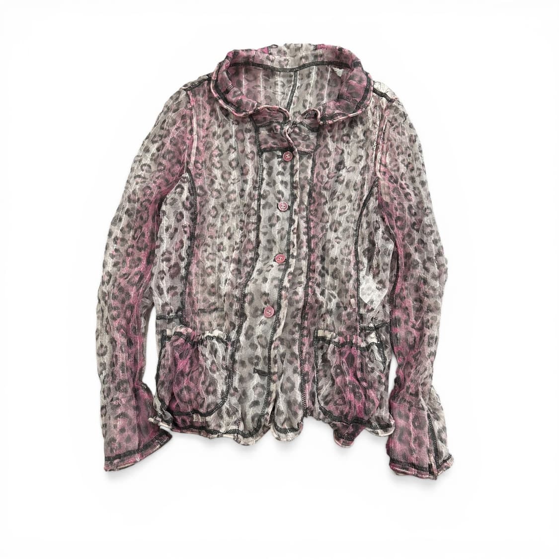 Pink Leopard See Through Jacket 상품이미지2