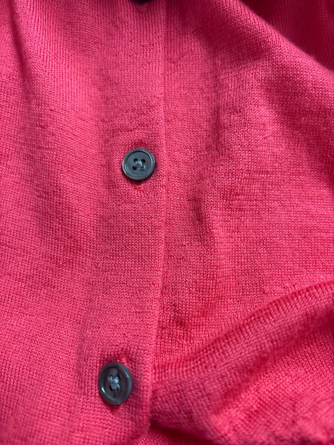 폴로 메리노 울 가디건 마젠타 색상 상품이미지5