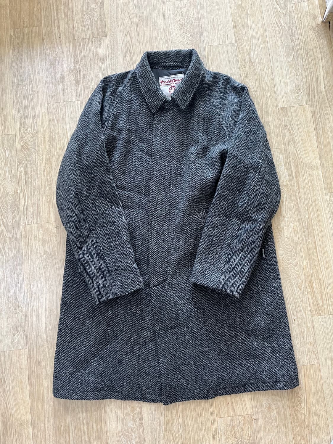 빔즈플러스 해리스트위드 헤링본 발마칸 코트 XL 상품이미지2