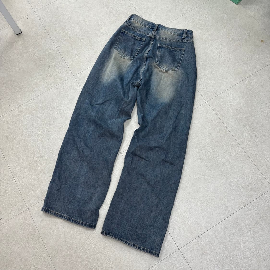 빈티지 워싱 와이드 데님 팬츠 상품이미지2