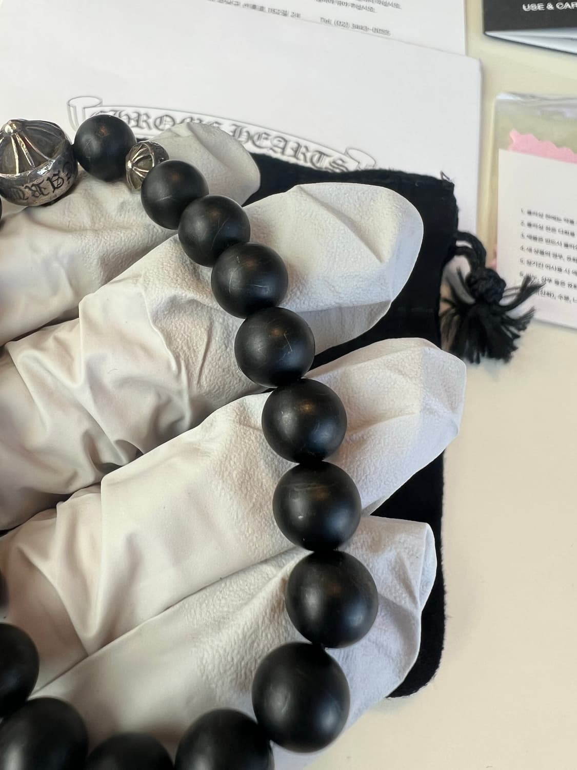 크롬하츠 8mm 블랙 오닉스 비즈 팔찌 상품이미지6