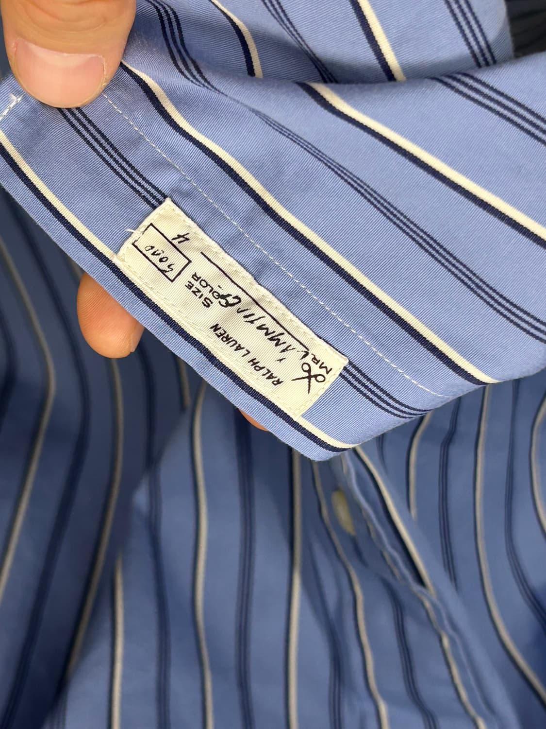 폴로 랄프로렌 스트라이프 셔츠 블루 상품이미지8