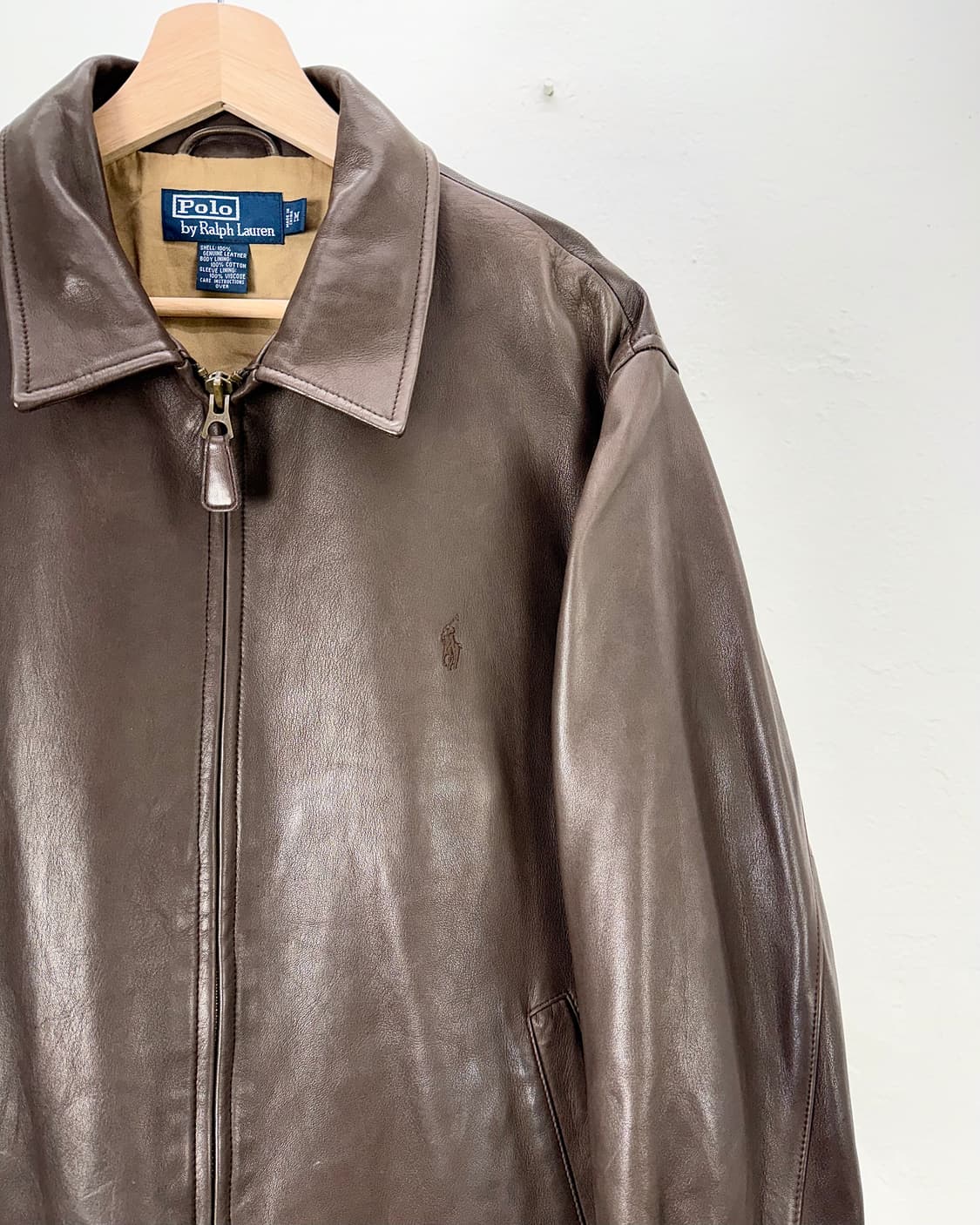 폴로 랄프로렌 브라운 쉽 맥스 웰 블루종 레더 자켓 상품이미지3