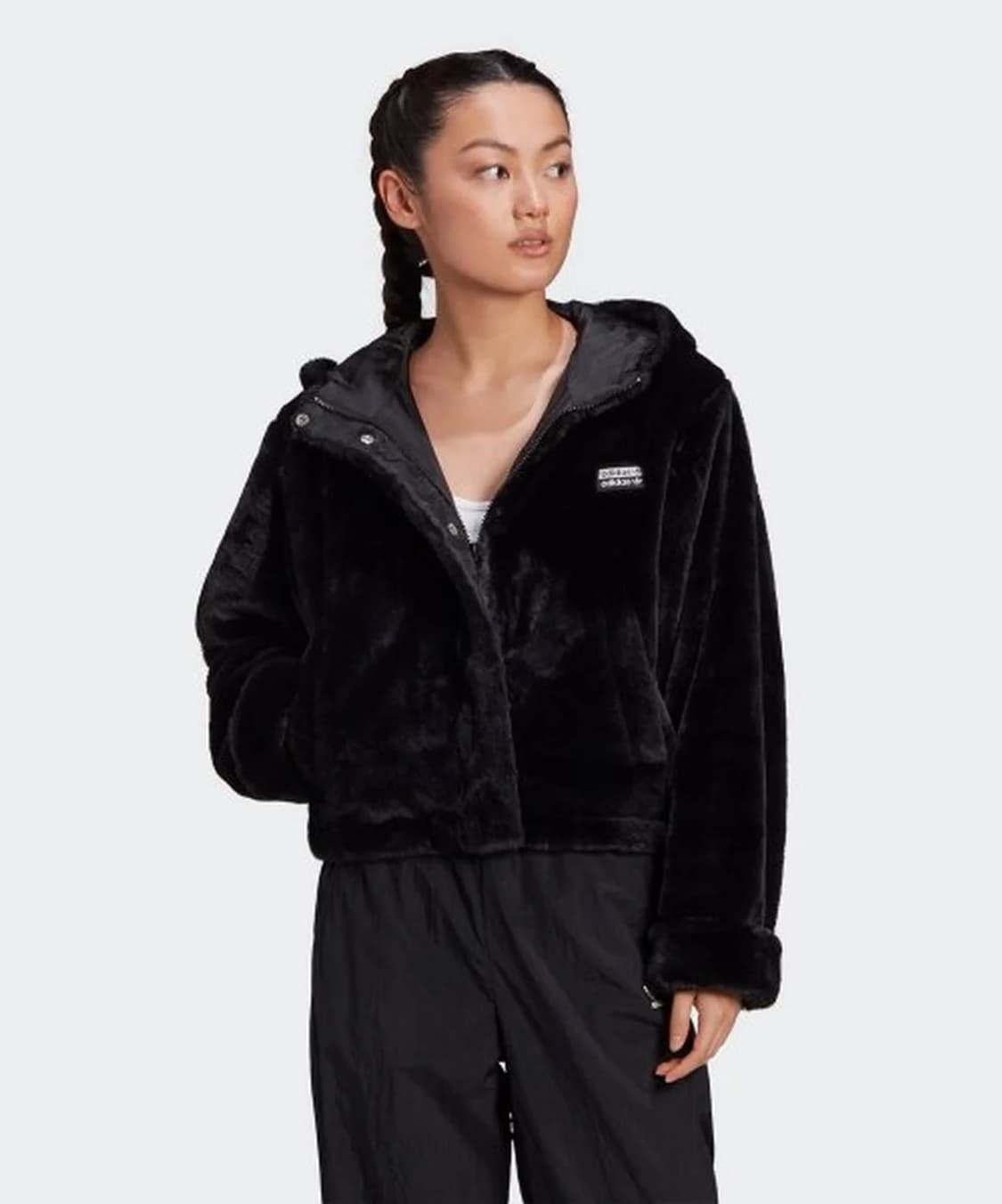 아디다스 퍼 후드 자켓 xs 상품이미지2