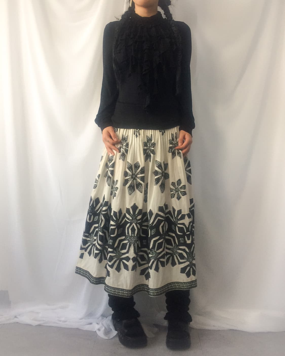 Ruffle high neck sleeve 상품이미지6
