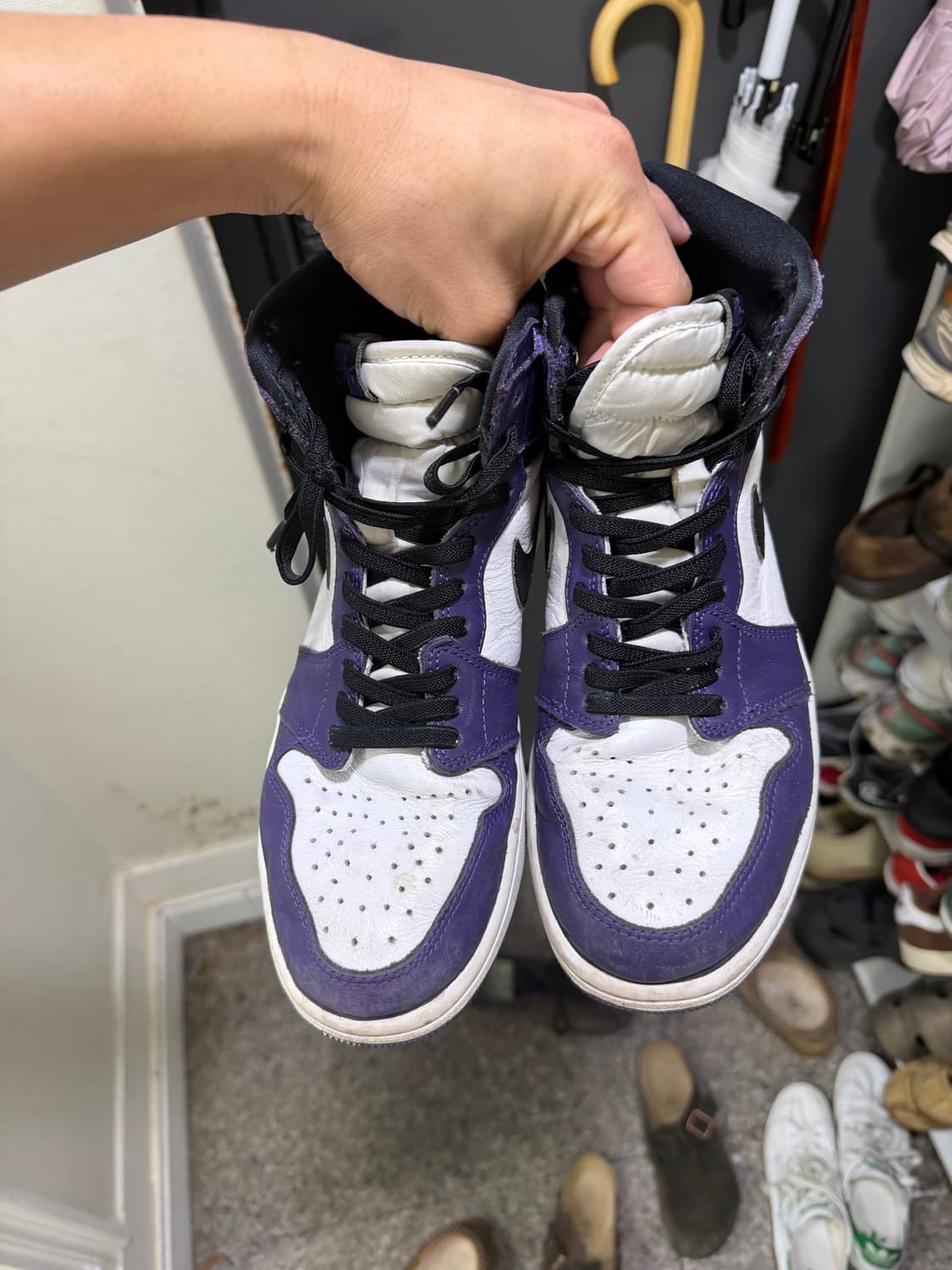 나이키 조던1 하이 코트 퍼플 280 판매합니다. 상품이미지2
