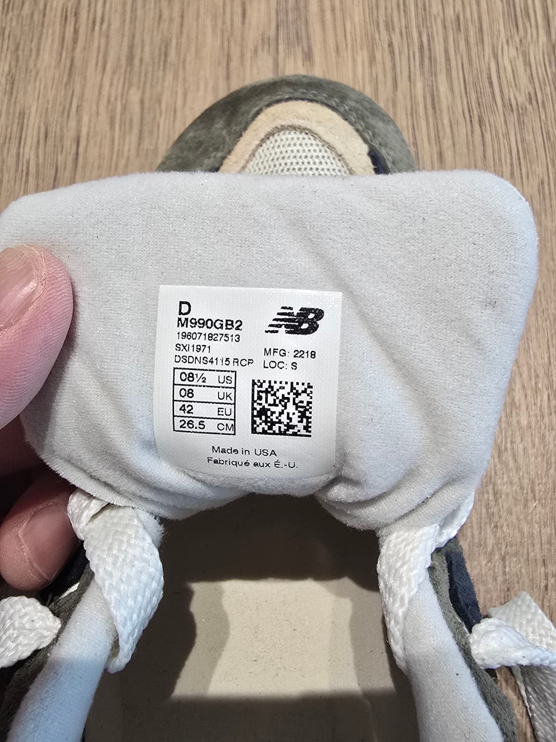 New Balance 990v2 Made in USA Olive 상품이미지6