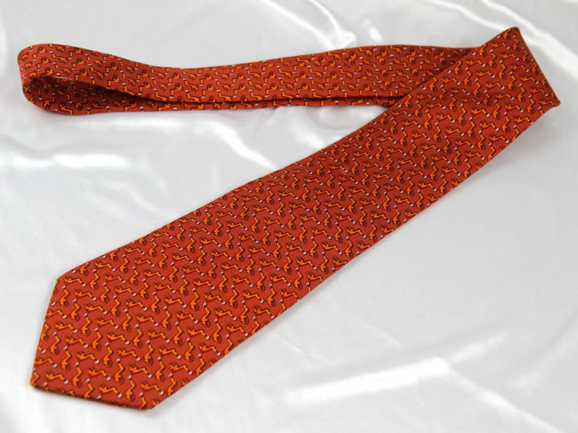 페라가모 9.5cm A등급 남자 명품 넥타이 상품이미지2