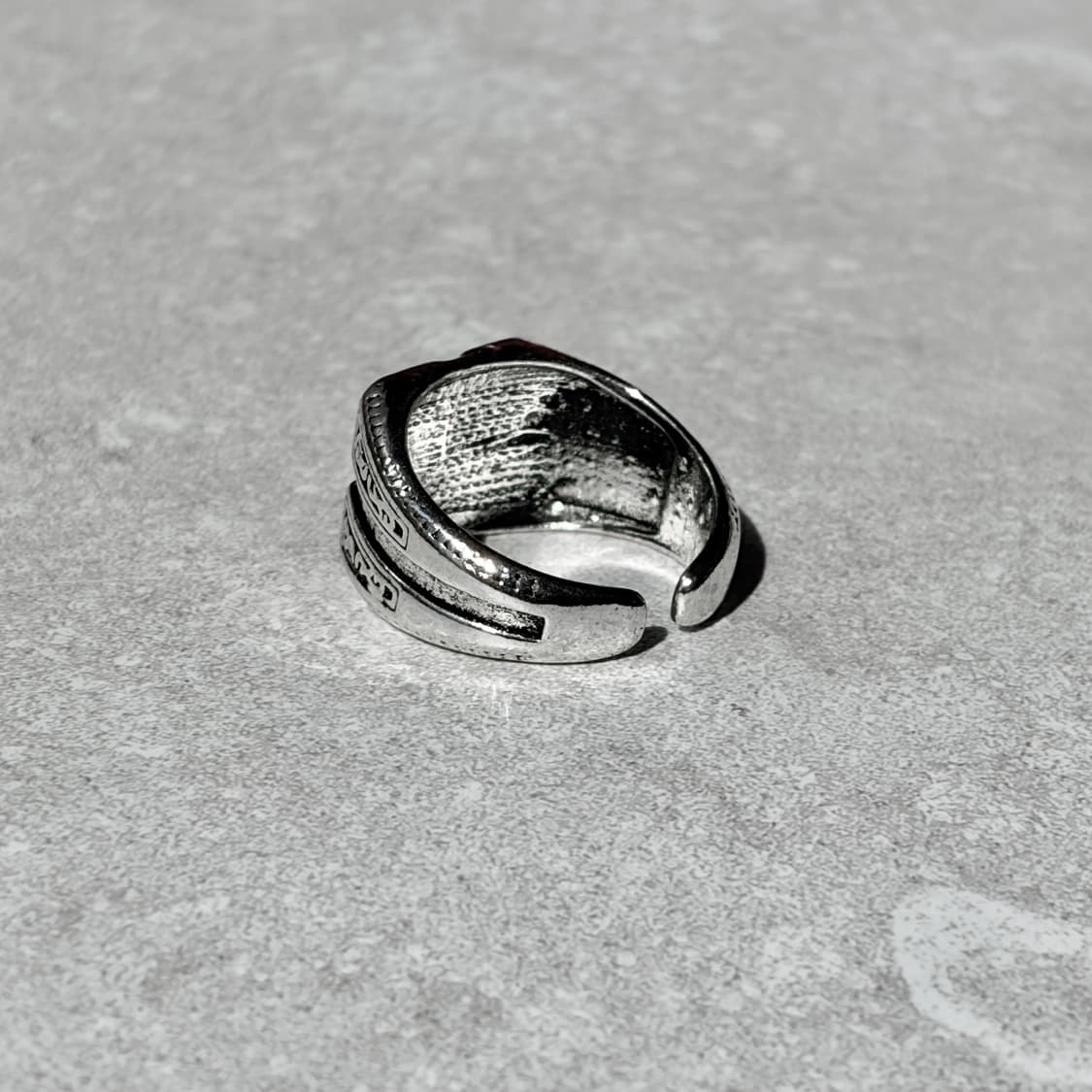 Oribell 볼드 크로스 실버 라지 오픈링 반지 상품이미지4