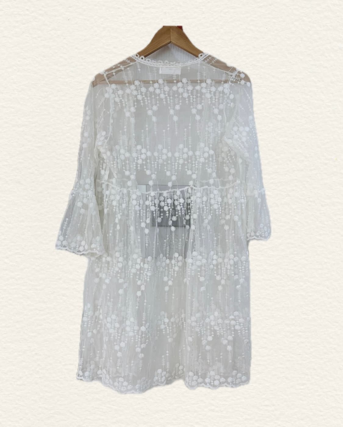 빈티지 페어리깔 아이보리 레이스 가디건 상품이미지3