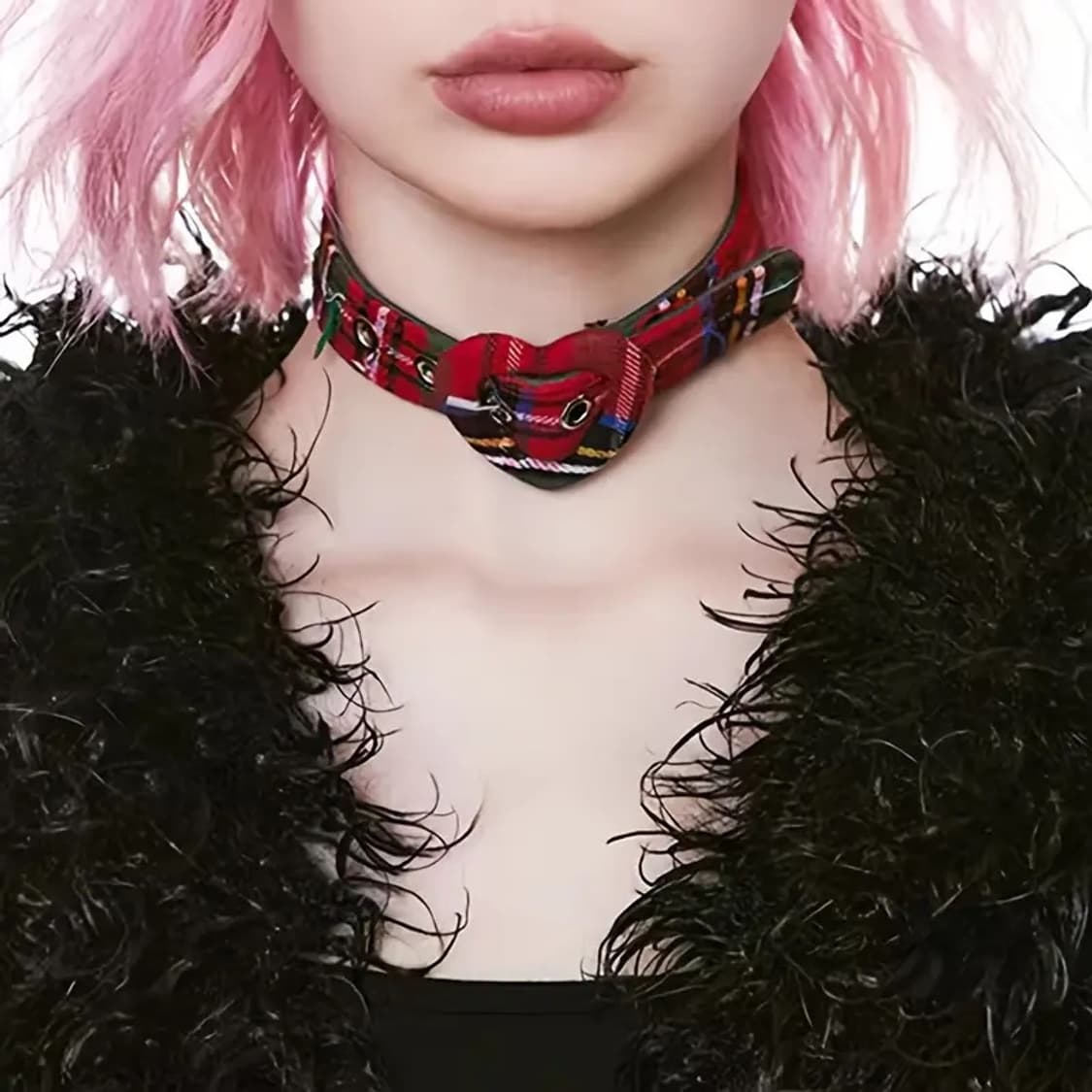 [새상품] 하트 버클 펑크룩 초커 상품이미지1