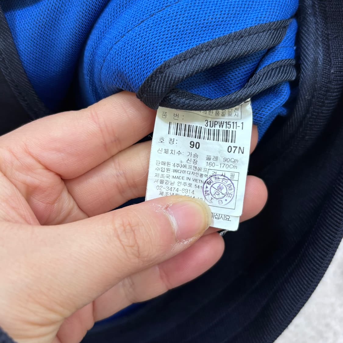 90 MLB 여성 네이비 바람막이 자켓 0324E 상품이미지4