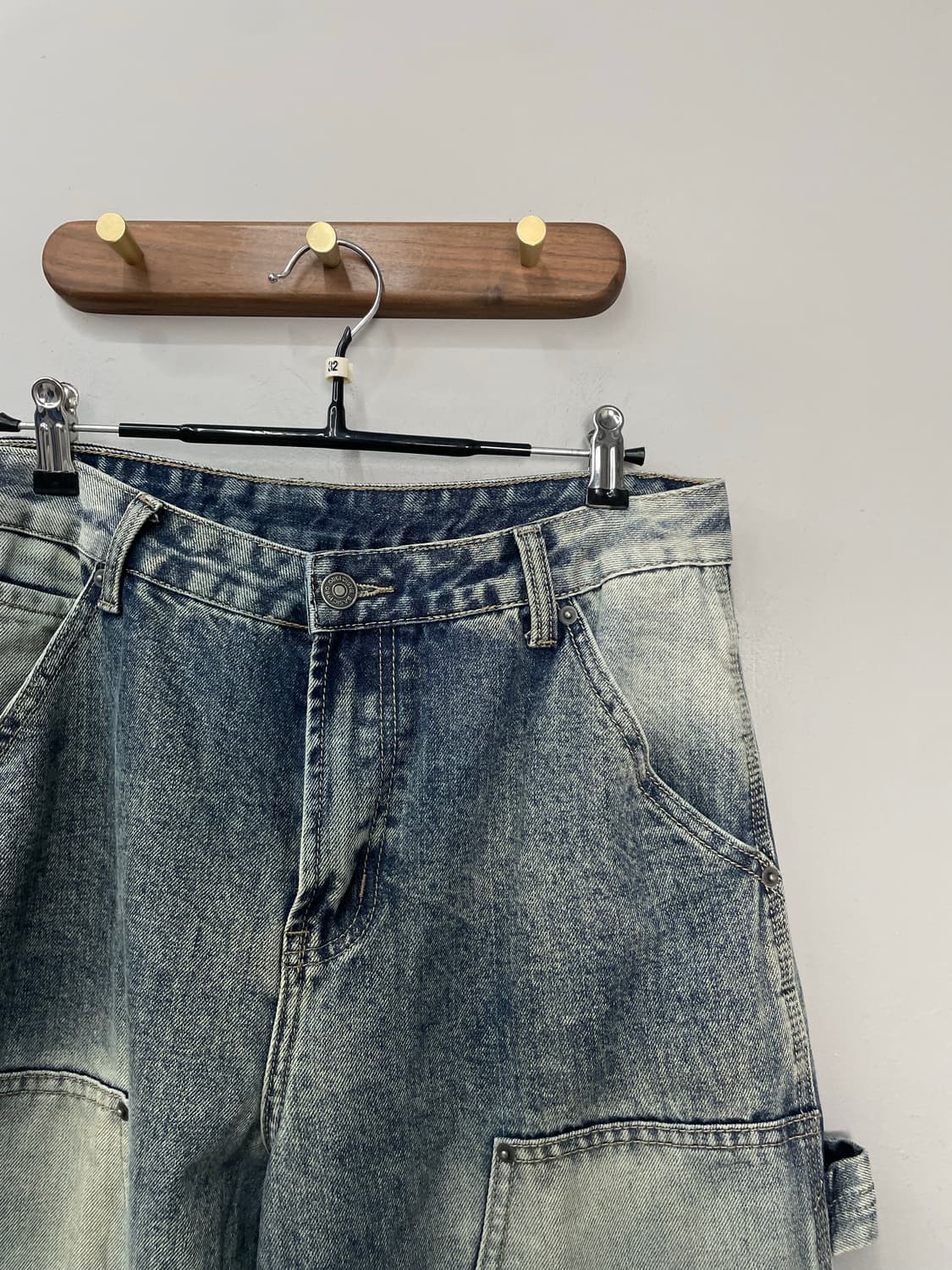 빈티지 워싱 중청 데님팬츠 H1525 상품이미지4
