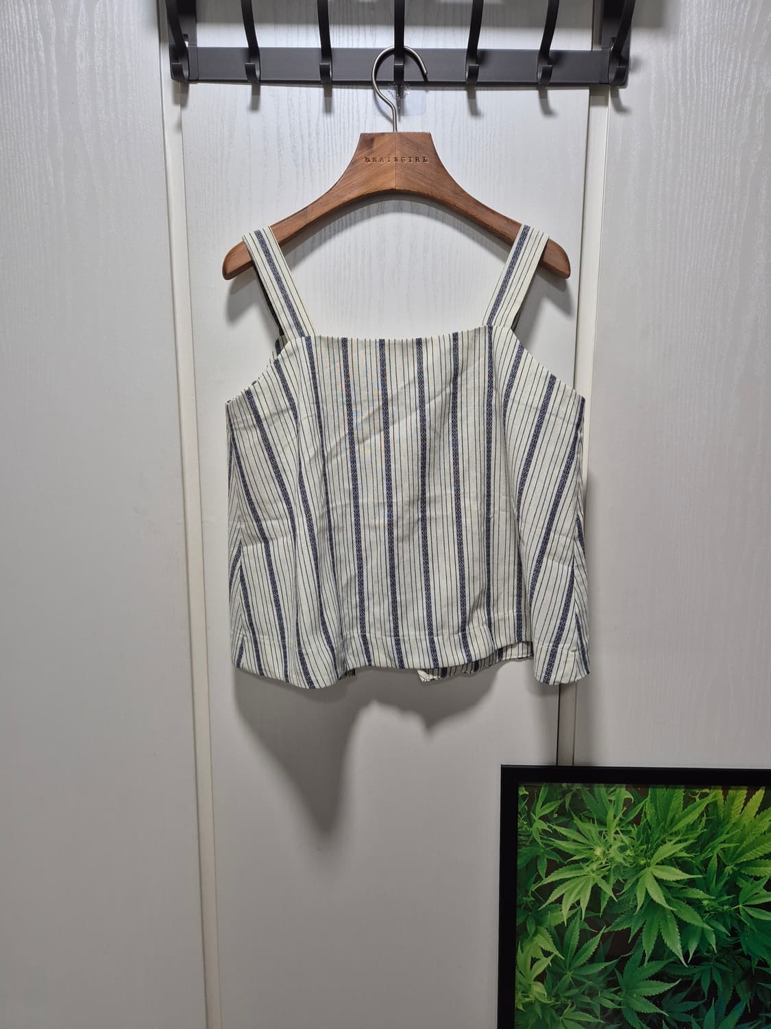 (세일)(새상품)스트라이프 끈나시 스커트 투피스 세트 상품이미지2