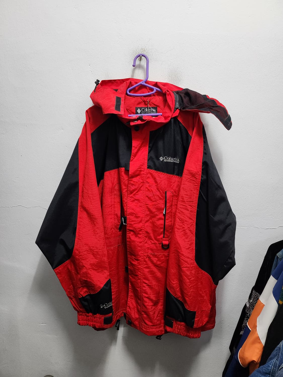 (새상품) 컬럼비아 USA 90s 손목로고 바람막이 마운틴자켓 상품이미지1