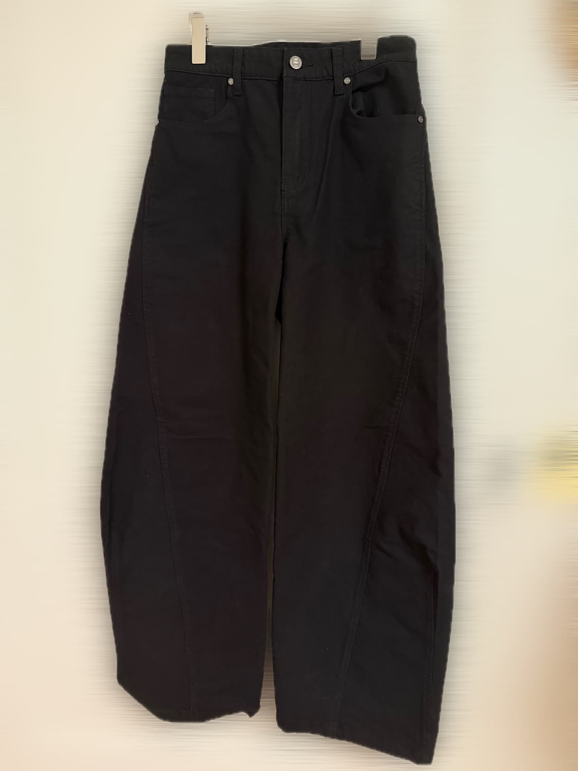 디앤에스알 DNSR 트윌 커브드 치노 팬츠 블랙 S 상품이미지2