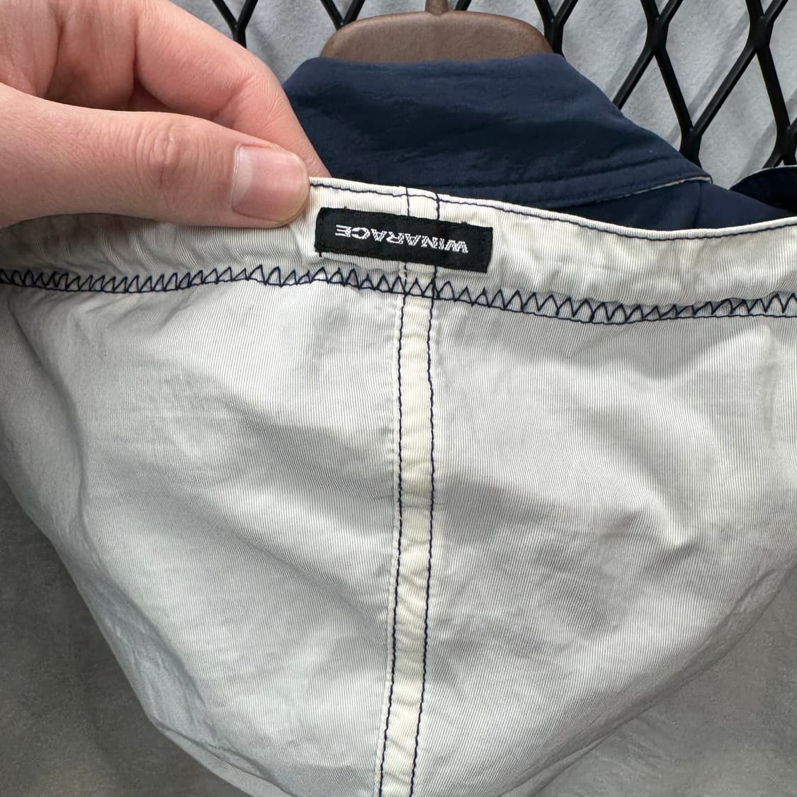 90s JPN VINTAGE 올드스쿨 아노락 후드 바람막이 아이보리 상품이미지6