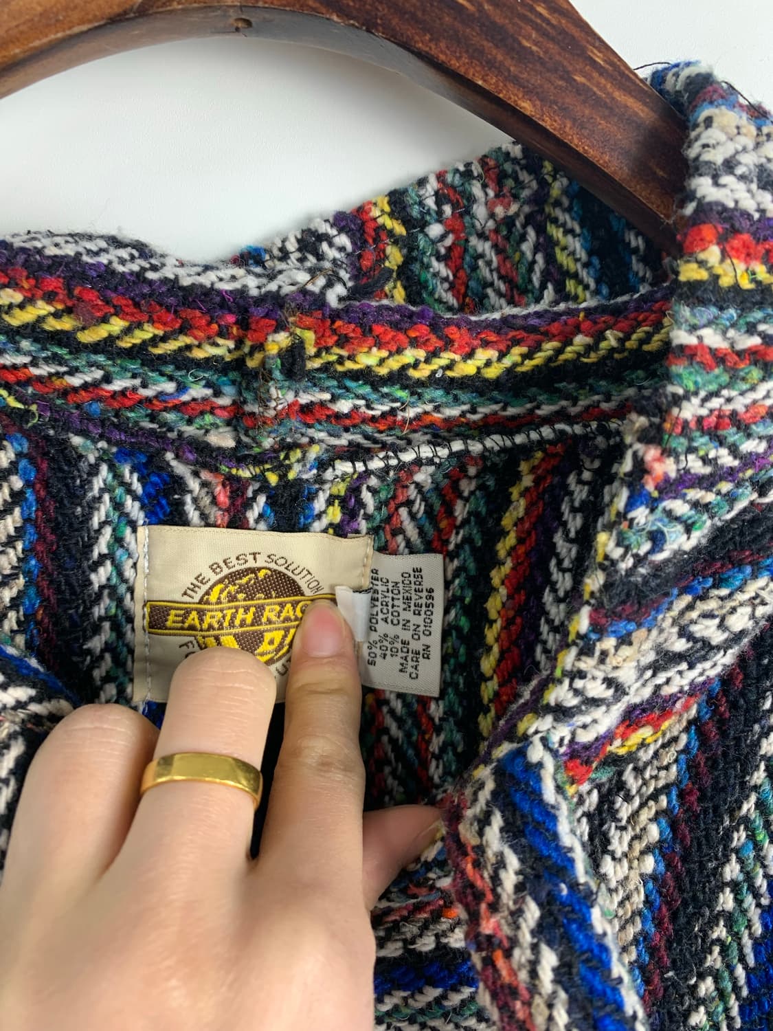 Vintage 빈티지 에스닉 멕시칸 바하 후드 상품이미지4