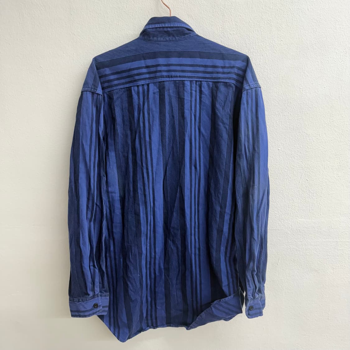 Terry ward 90s rare 딥블루 스트라이프 셔츠 L 상품이미지4