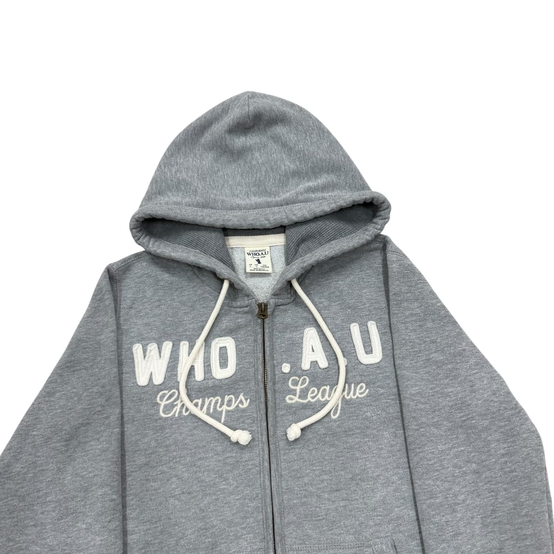 WHOAU 후아유 스펠로고 Y2K 후드집업 자켓 그레이 L 상품이미지2