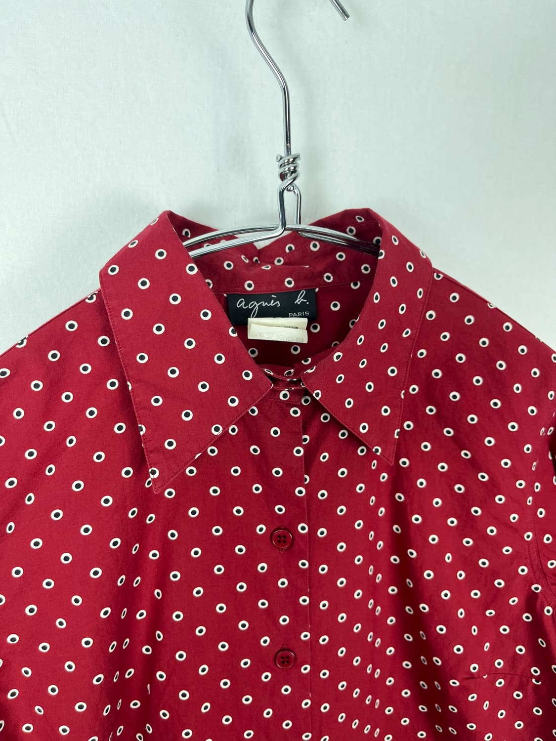 Agnes.B 도트 레드컬러 셔츠 상품이미지5
