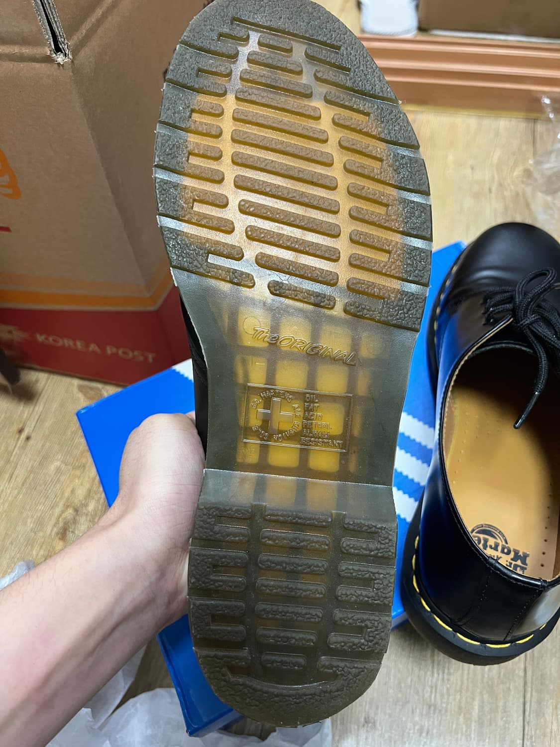 택포16) 닥터마틴 1461 스무스 블랙 3홀 UK10 상품이미지3