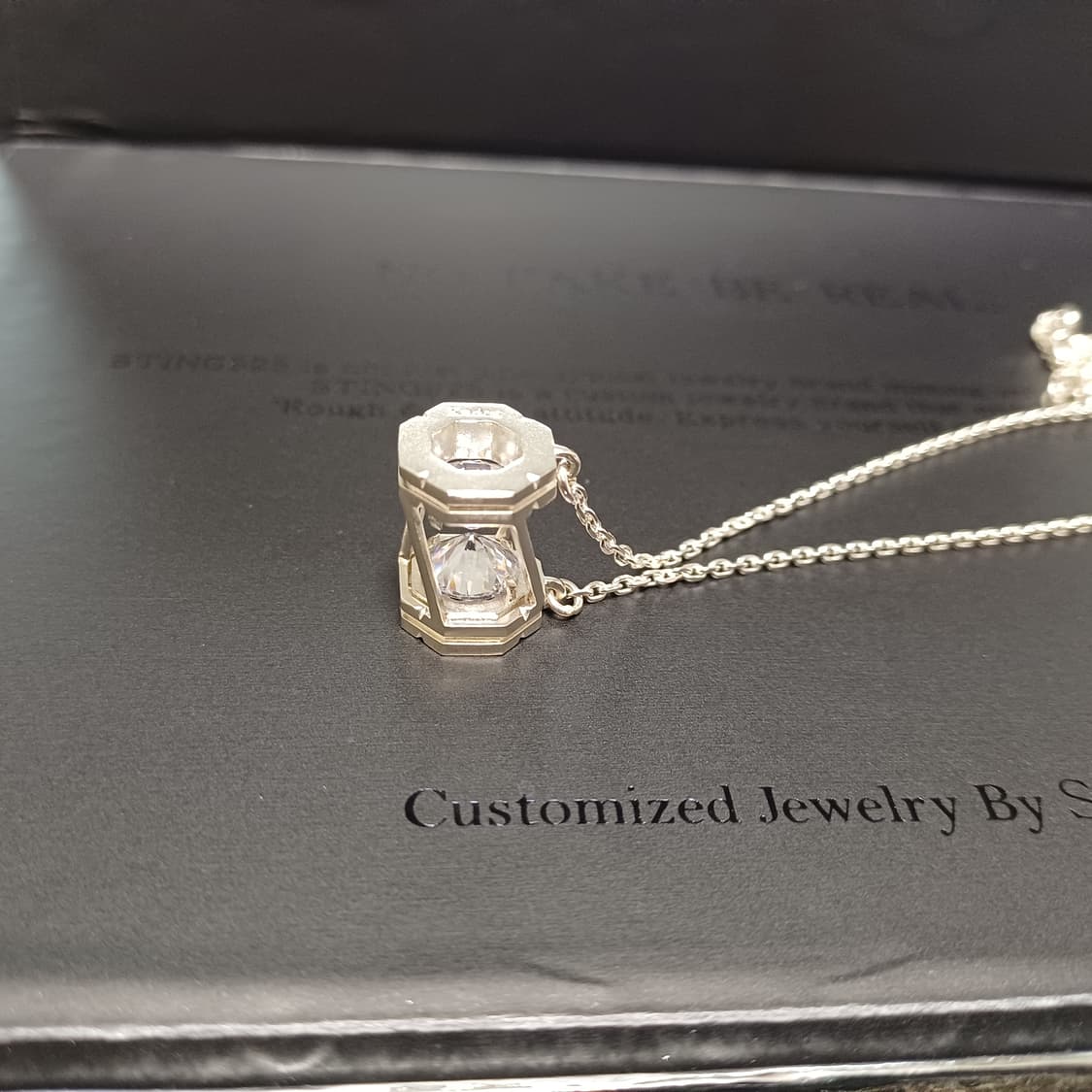 KUDOS 쿠도스 모래시계 목걸이 라지사이즈 기본형 화이트 50cm 상품이미지3