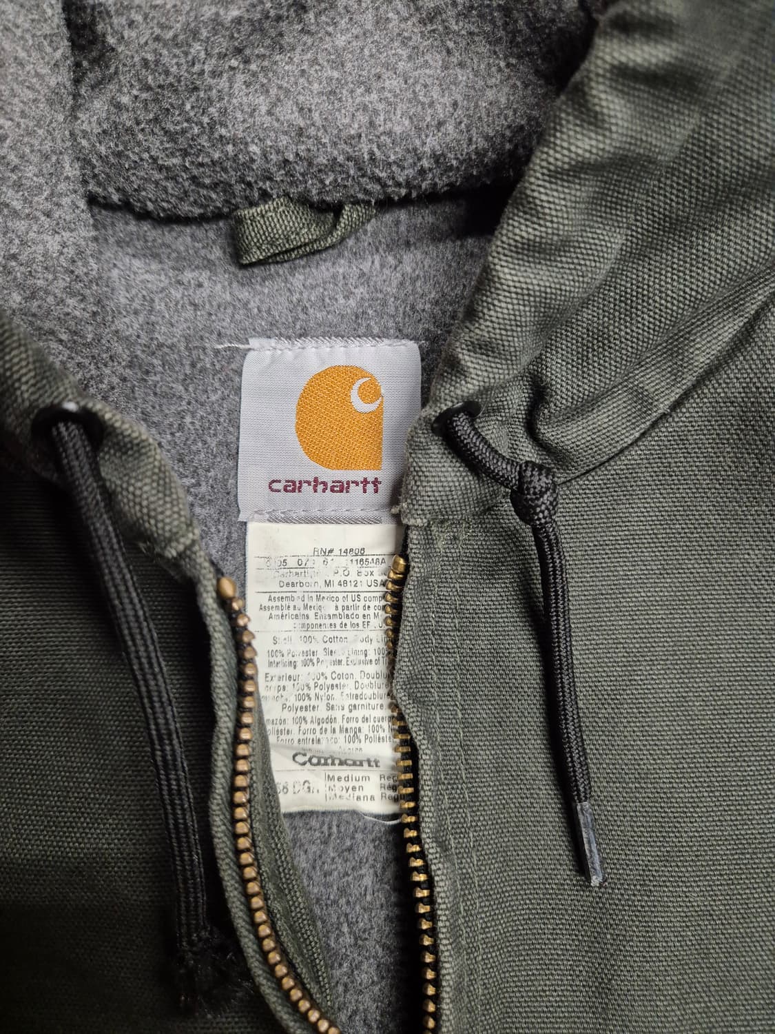 Carhartt 칼하트 j158 덕 액티브 후디 자켓 모스그린 상품이미지2