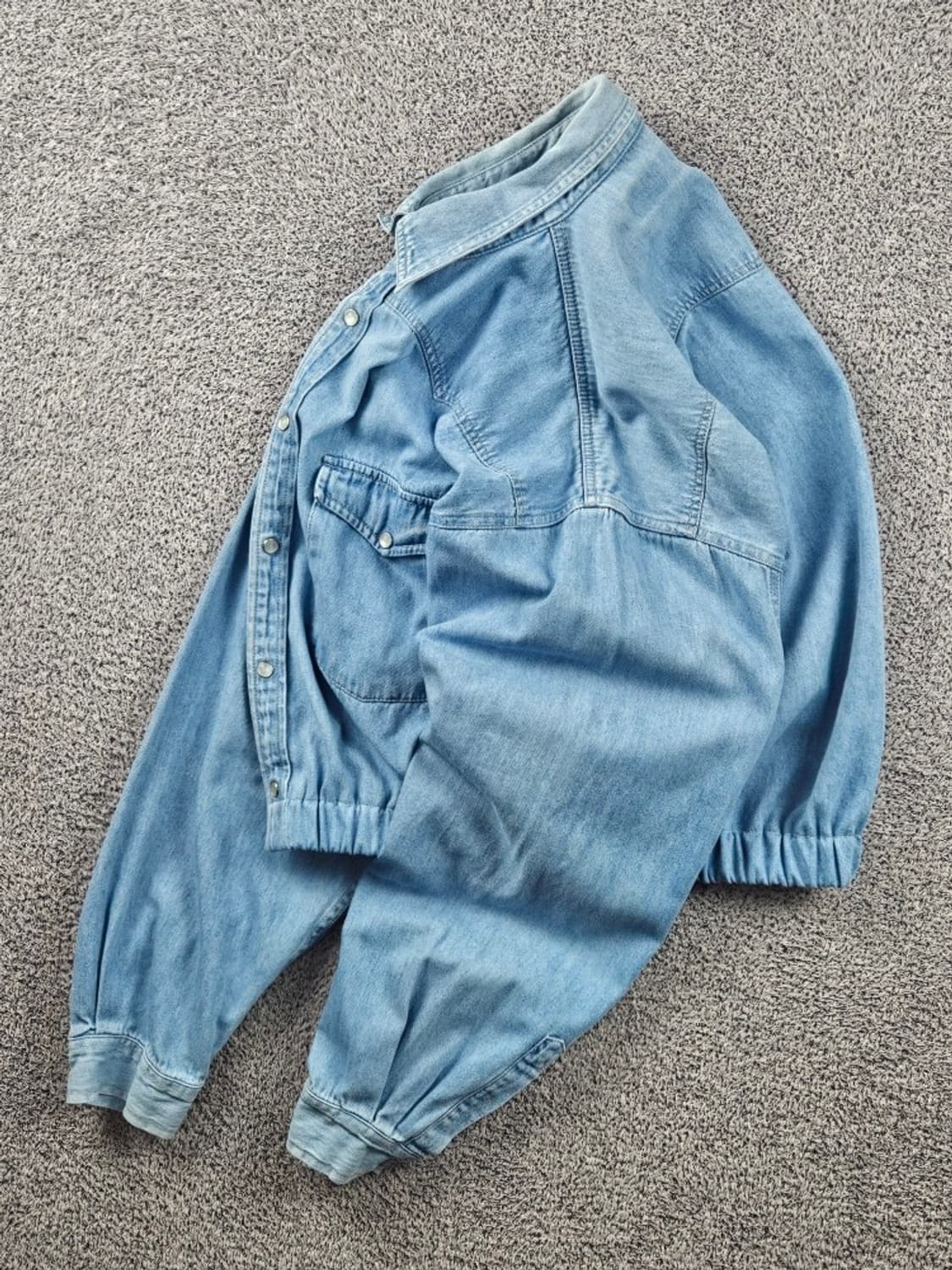 SUBWAY 크롭 밴딩 커스텀 웨스턴 데님 셔츠 ( XL )/ 11637 상품이미지3