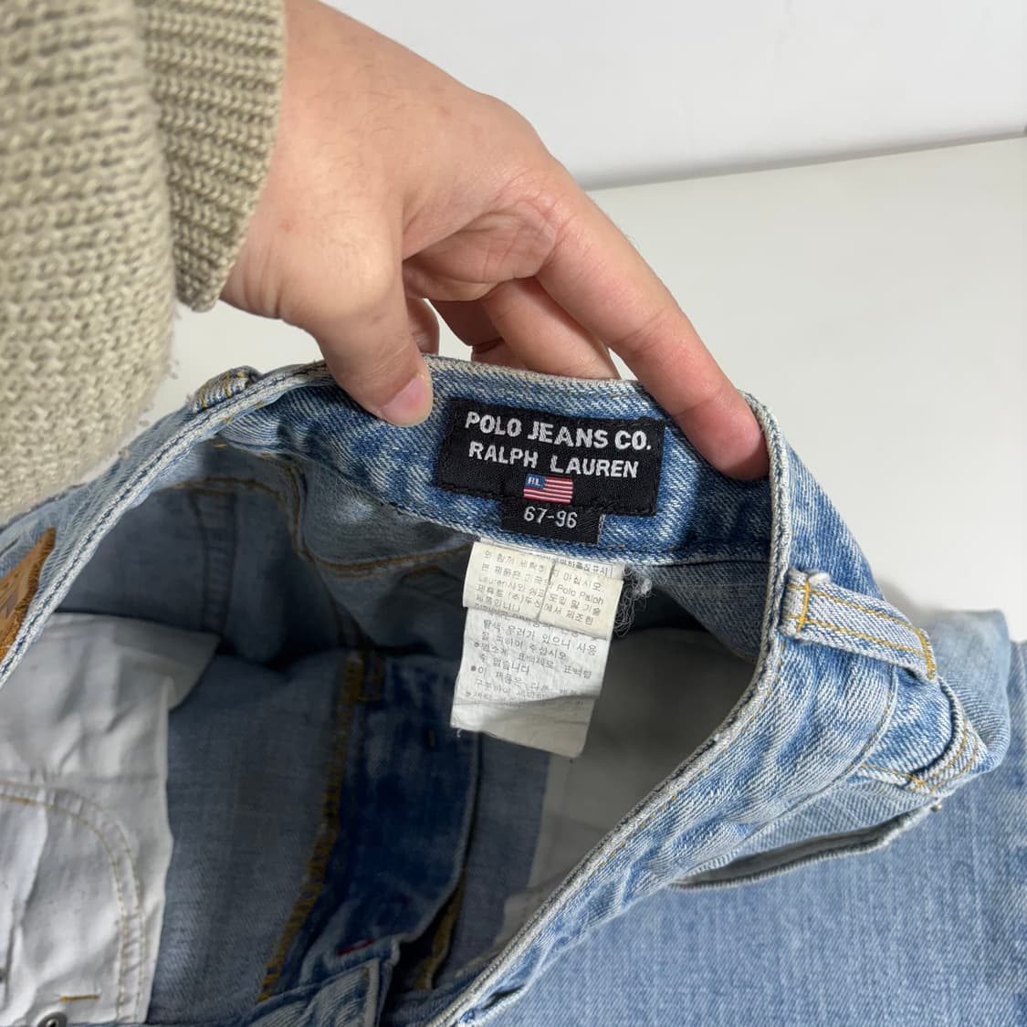 우먼L 폴로진스 랄프로렌 일자핏 라이트워싱 데님팬츠 상품이미지7