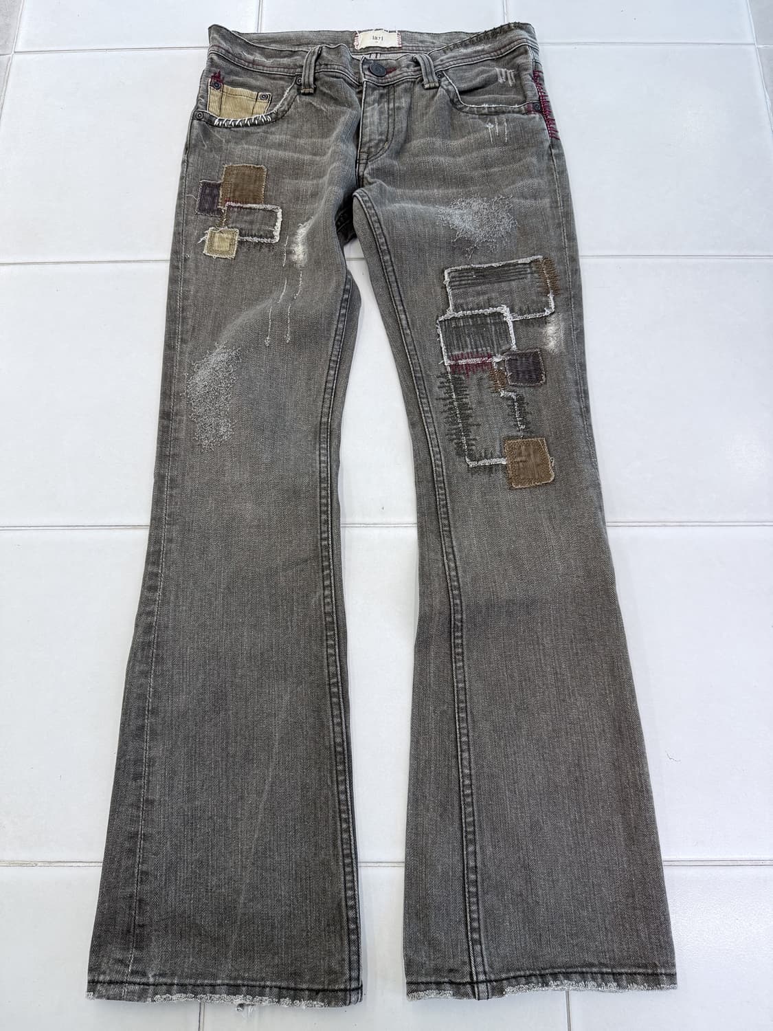 patchwork stitch jeans 상품이미지1