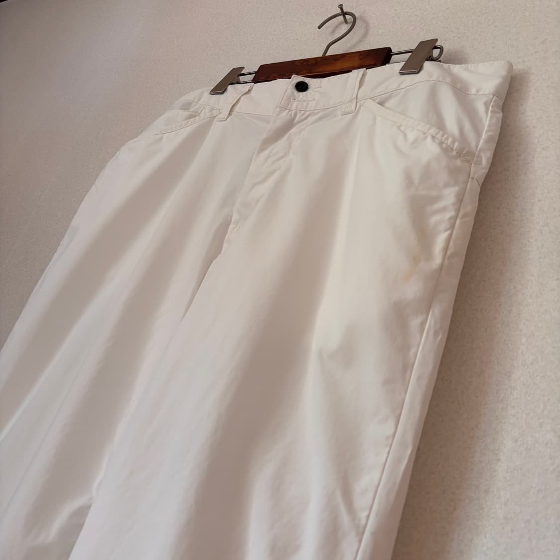 폴로 랄프로렌 34 36 화이트 팬츠 면바지 와이드 루즈핏  상품이미지6