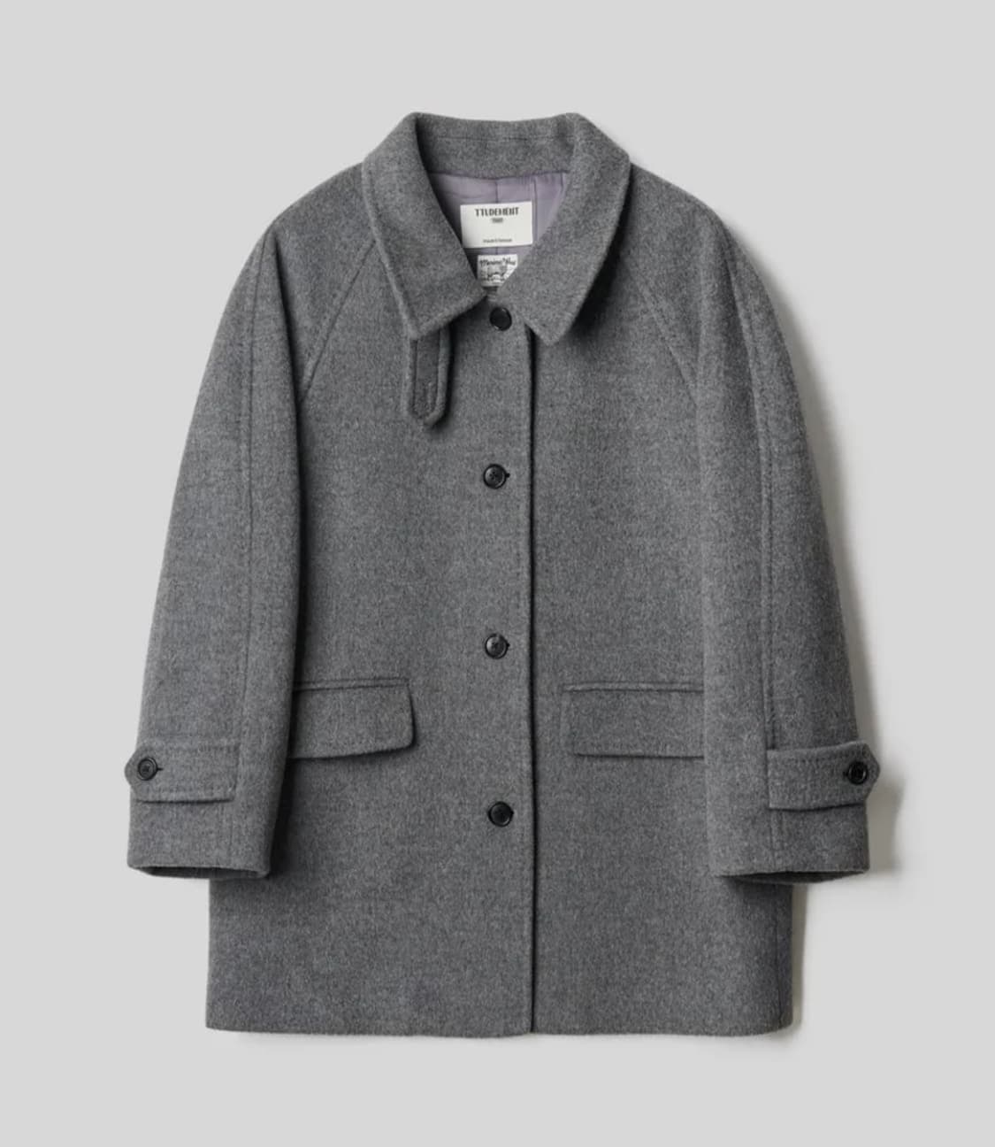 *택포,새상품* 튜드먼트 울 하프코트 멜란지 그레이 S 상품이미지1