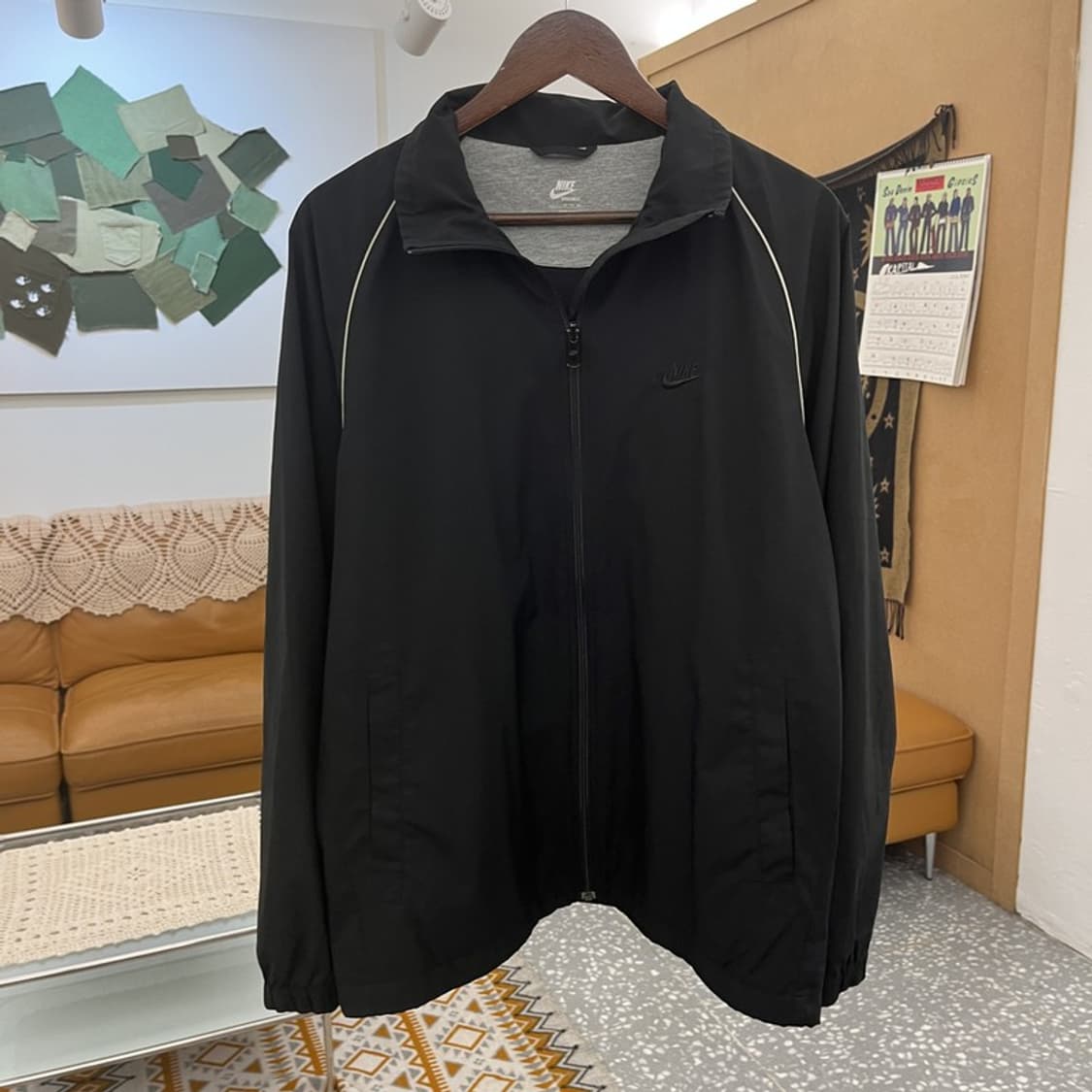 나이키 빈티지 캐주얼 스포티 배색 라인 바람막이 자켓 XL C11189 상품이미지3