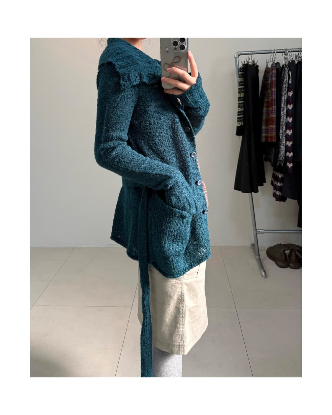 빈티지 부클 가디건 상품이미지2