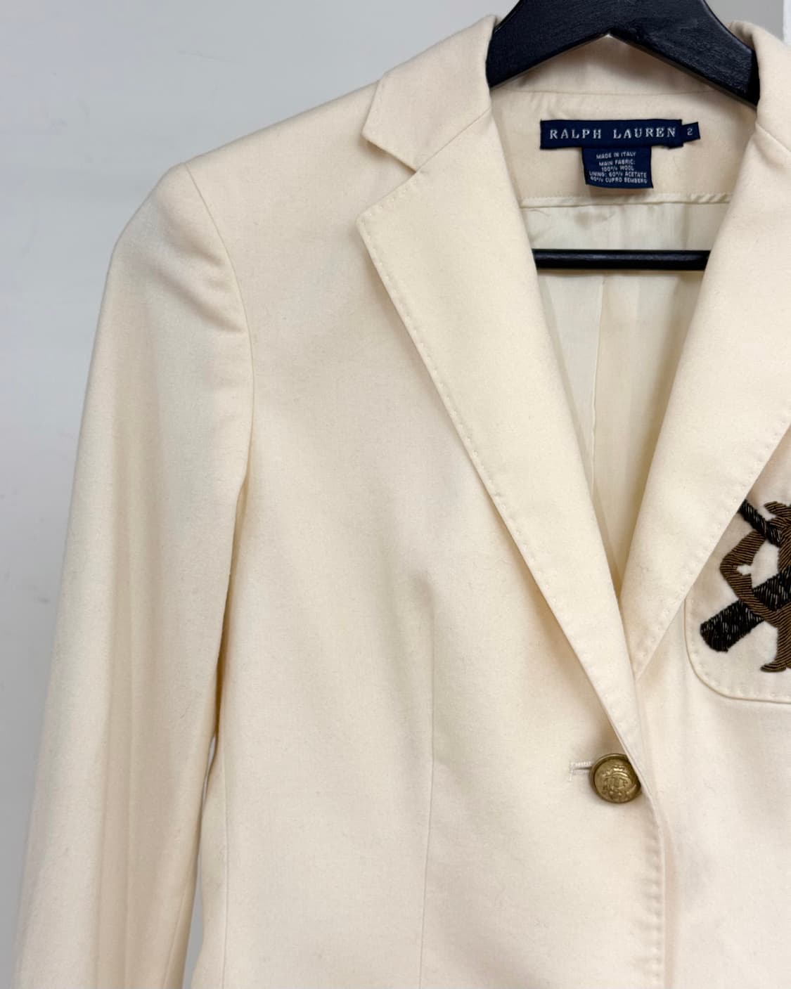 랄프로렌 크림 불리온 자카드 블레이저 상품이미지3