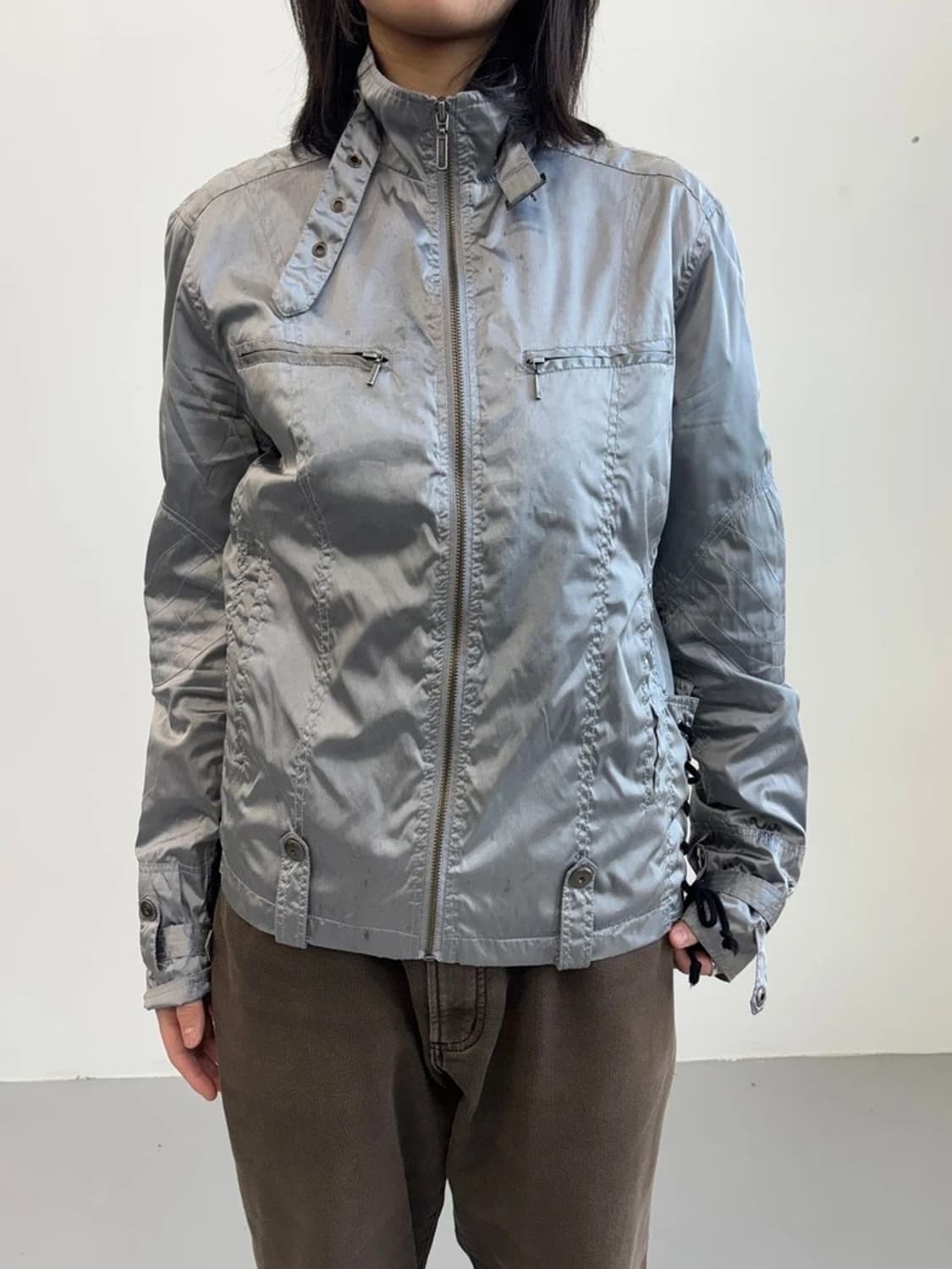 Bareback Realdress Gray Zip Jacket 상품이미지2