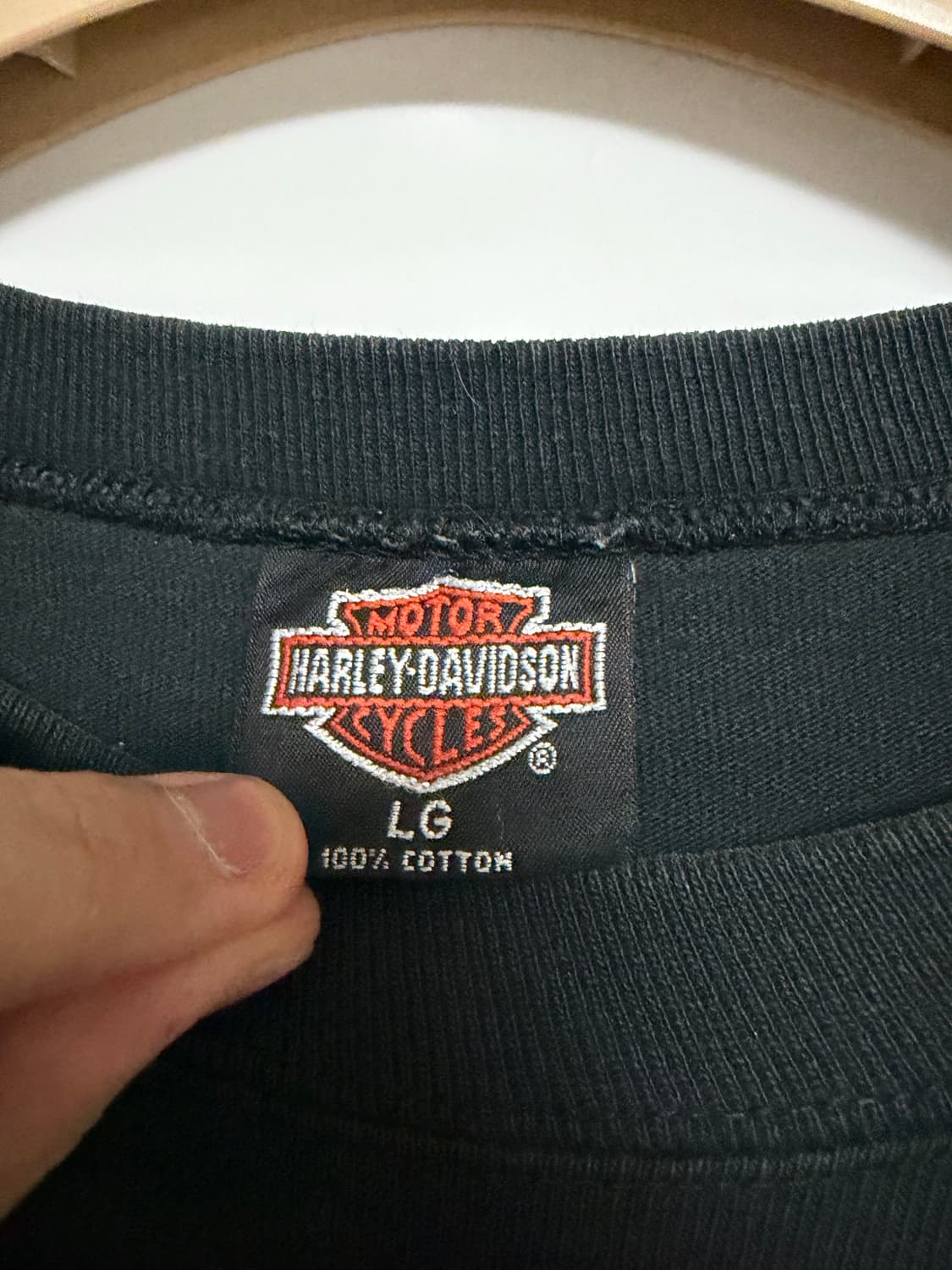 [L] 90s 할리데이비슨 빈티지 롱슬리브 라이트닝 번개 USA 상품이미지6