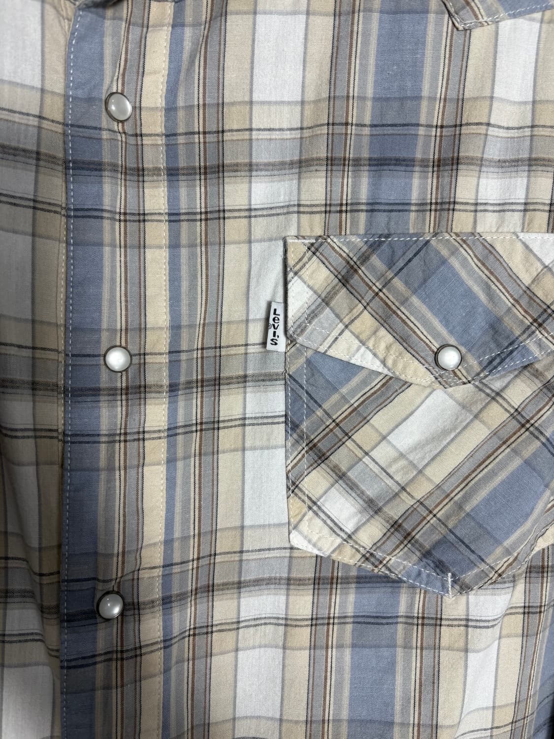 리바이스 화이트 탭 웨스턴 체크 셔츠 상품이미지5